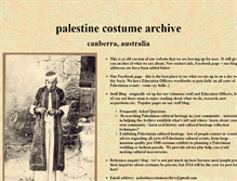 Tablet Screenshot of palestinecostumearchive.com